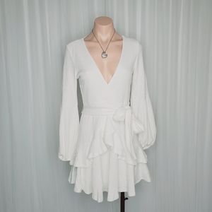 Dresden Long Sleeve Ruffle Dress